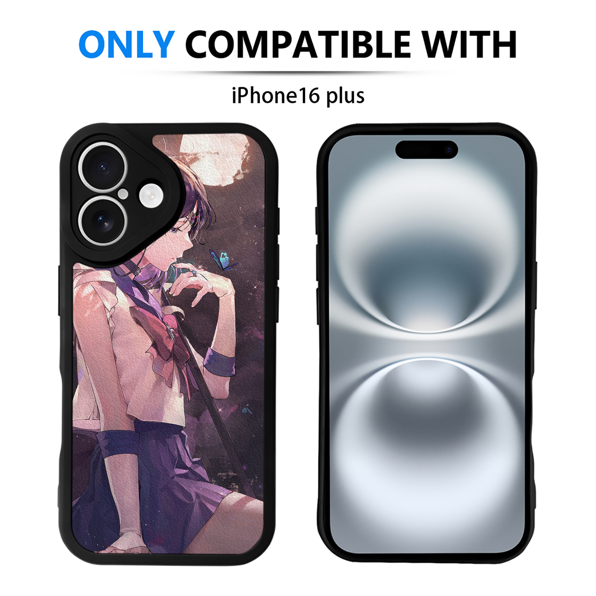 （画像用） 美少女戦士セーラームーン Sailor Moon 【iPhone 16シリーズ対応】シリコンスマホケース（レザー調） 材質：シリコン